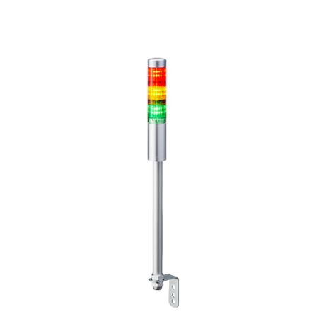 Patlite LR4 LED Signalturm 3-stufig Mehrfarbig LED Rot/Gelb/Grün Dauer 504mm Multifunktion