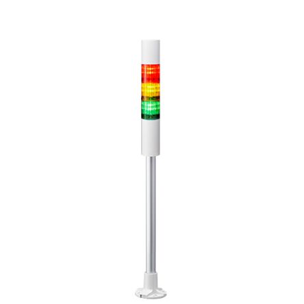Patlite 多层警示灯 LR4 系列, 3 照明元件, 彩色灯罩, 24 V 直流电源 红/黄/绿 (带蜂鸣器)