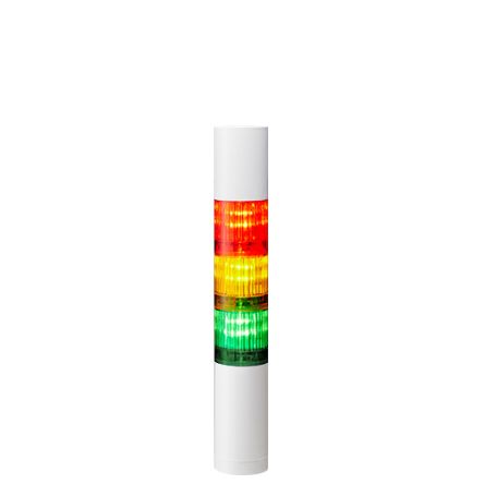 Patlite LR4 LED Signalturm 3-stufig Mehrfarbig LED Rot/Gelb/Grün + Summer Blitz, Dauer 253.5mm Multifunktion