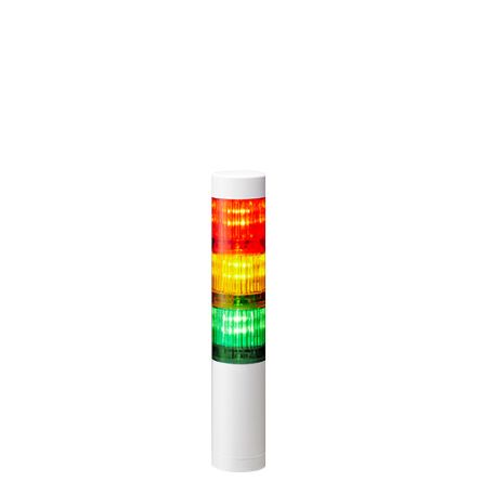 派特莱 多层警示灯 LR4 系列, 3 照明元件, 彩色灯罩, 24 V 直流电源 红/黄/绿