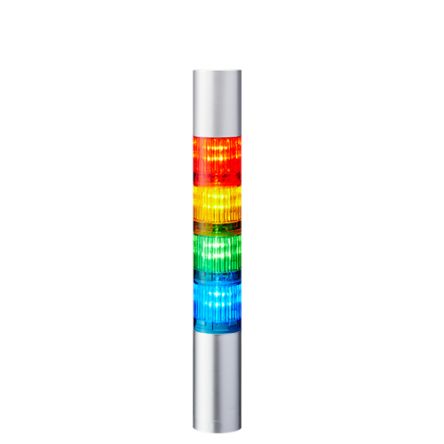 Patlite LR4 LED Signalturm Bis 4-stufig Mehrfarbig LED Rot/Gelb/Grün/Blau Dauer 549mm Multifunktion