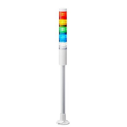 Patlite Columna De Señalización LR4, LED, Con 5 Elementos De Color, 24 V Dc