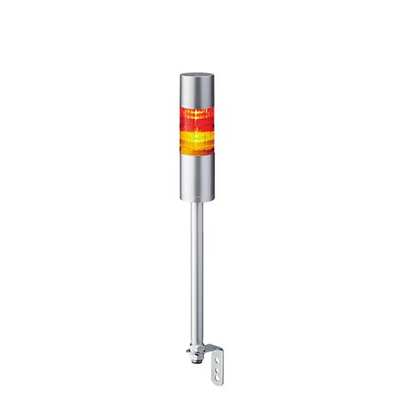 Patlite LR6 LED Signalturm 2-stufig Mehrfarbig LED Rot/Gelb + Summer Blitz, Dauer 498.5mm Multifunktion