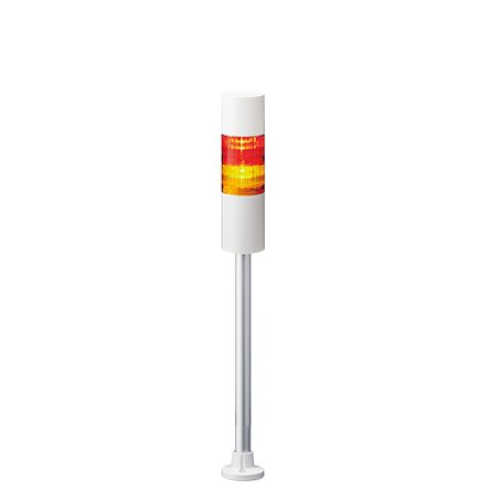 Patlite LR6 LED Signalturm 2-stufig Mehrfarbig LED Rot/Gelb + Summer Blitz, Dauer 503.5mm Multifunktion