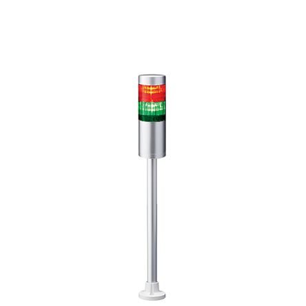 Patlite Torretta Di Segnalazione, 24 V C.c., LED, 2 Elementi, Lenti A Colori