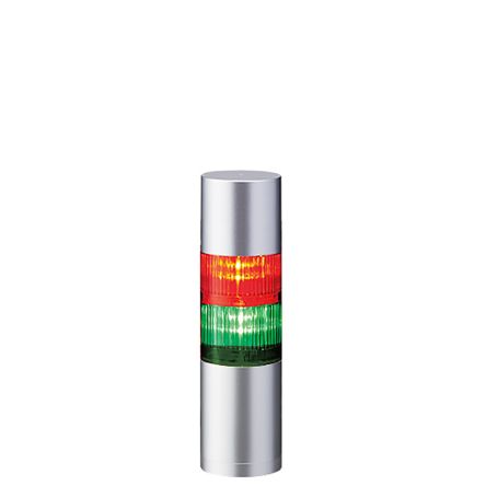 Patlite LR6 LED Signalturm 2-stufig Mehrfarbig LED Rot/Grün + Summer Blitz, Dauer 213.5mm Multifunktion