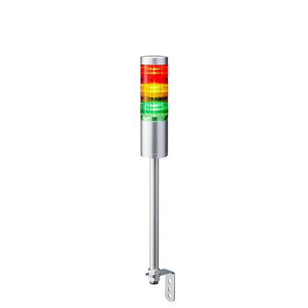 Patlite LR6 LED Signalturm 3-stufig Mehrfarbig LED Rot/Gelb/Grün Dauer 504mm Multifunktion