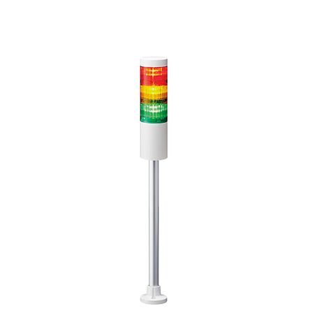 Patlite LR6 LED Signalturm 3-stufig Mehrfarbig LED Rot/Gelb/Grün Dauer 509mm Multifunktion