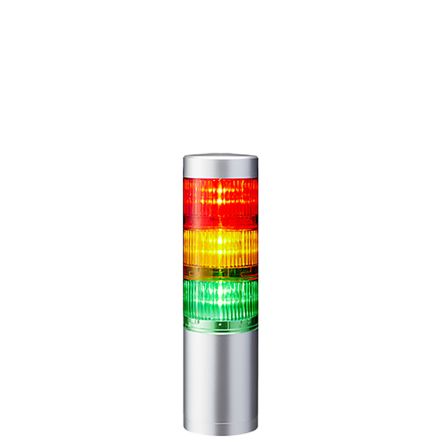 Patlite LR6 LED Signalturm 3-stufig Mehrfarbig LED Rot/Gelb/Grün Dauer 219mm Multifunktion