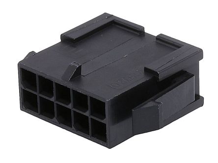 Molex Micro-Fit 3.0 Steckverbindergehäuse Stecker 3mm, 10-polig / 2-reihig Gerade, Tafelmontage Für