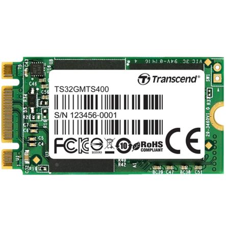 Transcend MTS400, M.2 Intern HDD-Festplatte SATA III Industrieausführung, MLC, 32 GB, SSD