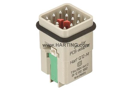 HARTING Han Q Industrie-Steckverbinder Kontakteinsatz, 12-polig 7.5A Stecker, Löten