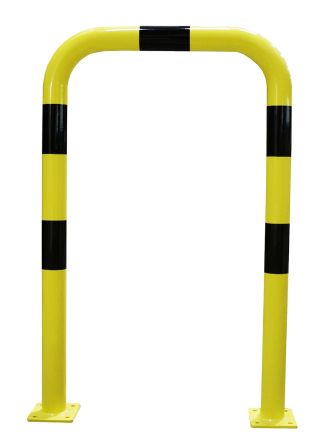 RS PRO Black & Yellow Steel Protection Barrier