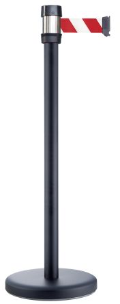 RS PRO Poteau Sangle En Acier Noir X Haut. 980mm, Long. 2m