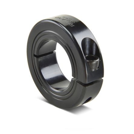 Ruland 轴环, 10mm轴直径, 一件, 夹紧螺丝, 黑色氧化, 碳钢, 24mm外径, 9mm宽度