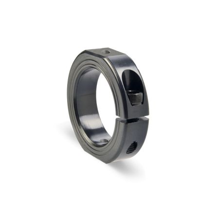 Ruland 轴环, 12mm轴直径, 一件, 夹紧螺丝, 黑色氧化, 碳钢, 28mm外径, 11mm宽度