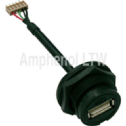 Amphenol Industrial UA USB-Steckverbinder A / 1.0A, Tafelmontage