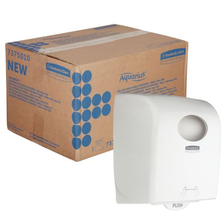 Kimberly Clark Aquarius Papierhandtuchspender, Kunststoff, Weiß,, 297mm X 248mm X 374mm