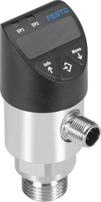 Festo 压力传感器, 操作压力-1bar至+1 bar, 适用于空气，气体，液体, 35V 直流, 最高工作温度+80°C