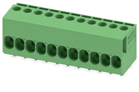 Phoenix Contact TDPT 2.5/ 11-SC-5.08 Series PCB Terminal Block, 11-Contact, 5.08mm Pitch, Through Hole Mount, 1-Row,