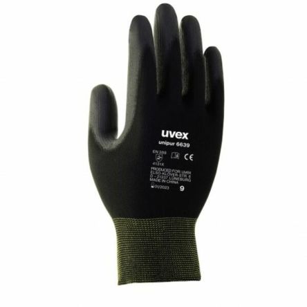 Uvex Gants De Manutention Unipur 6639 Taille 6, XS, Manutention Générale, 1Paire, Noir