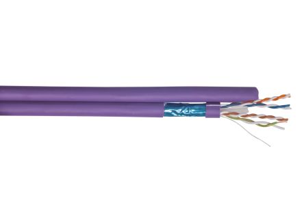CAE Multimedia Connect MMC Ethernetkabel Cat.6a, 500m, Violett Verlegekabel F/UTP, Aussen ø 7 X 14.5mm, LSZH