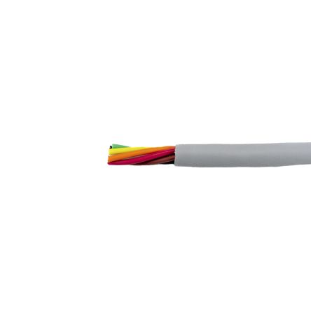 Alpha Wire Pro-Tekt Datenkabel 0,23 Mm² Ø 5.08mm PVC Isoliert Mehrleiter Grau