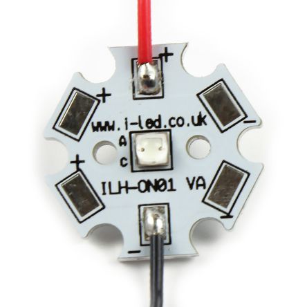 Intelligent LED Solutions ILS, LED-Array Weiß 2.7 → 3.2V, Ø 20mm 220 Lm-Typ, 5000K 2mm Aluminium
