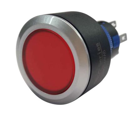 RS PRO Druckschalter Rot Beleuchtet Tafelmontage, 1-poliger Umschalter 250V Ac / 3 A, 5 A