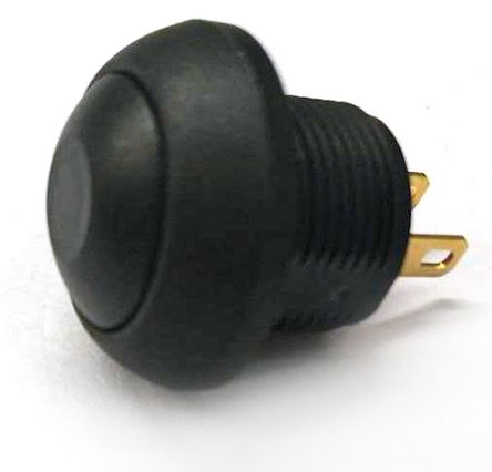 RS PRO Interruptor De Botón Pulsador En Miniatura, SPST, 125 MA A 125 V Ac, 200 MA A 50 V Dc, 400 MA A 32 V Ac, 125 V
