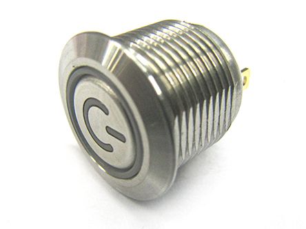 RS PRO Illuminated Push Button Switch, Momentary, Panel Mount, 16mm Cutout, SPST, RGB LED, 36V Dc, IP67