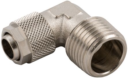 RS PRO Stud Fitting, R 1/4 Male To Push In 10 Mm, Threaded-to-Tube Connection Style