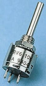 Vishay PRV6, Tafelmontage Dreh Potentiometer 50kΩ ±20% / 0.75W, Schaft-Ø 3,18 Mm