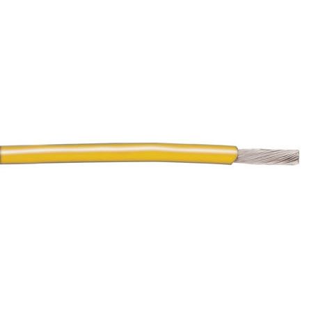 Alpha Wire Einzeladerleitung 0.09 Mm², 28 AWG 30m Gelb PTFE Isoliert Ø 0.89mm 7/0,13 Mm Litzen UL1213