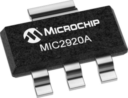 Microchip Spannungsregler 400mA, 1 Niedrige Abfallspannung SOT-223, 3-Pin, Fest