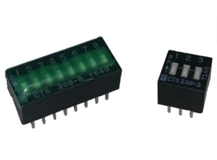 CTS THT DIP-Schalter Standard 10-stellig, 1-poliger Ein/Ausschalter 100 (nicht Schaltend) MA, 50 (schaltend) MA, Bis