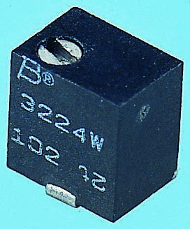 Bourns 3224 12-Gang SMD Trimmer-Potentiometer, Einstellung Von Oben, 200Ω, ±10%, 0.25W, J-Schraubkloben, L. 4.8mm