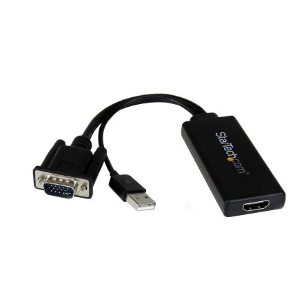 StarTech.com VGA to HDMI Video Converter, 260mm Length - 1920 x 1080 Maximum Resolution