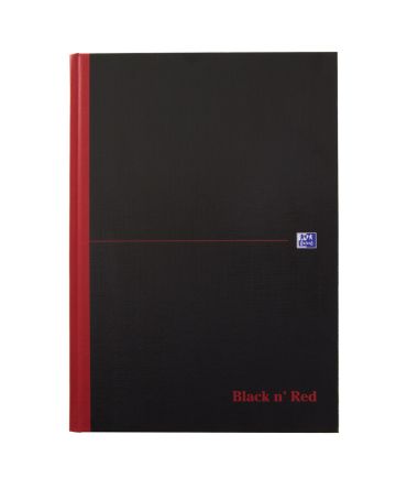Black N Red Notepad A4 Nero/rosso Copertina Rigida 96 Fogli