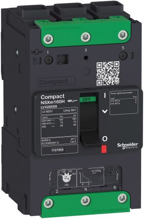 Schneider Electric Kompakt NSXm, Leistungsschalter MCCB 3-polig, 50A / Abschaltvermögen 70 KA 690V, Klemmbefestigung,