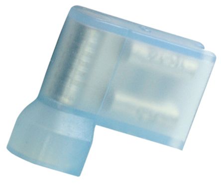 RS PRO Blue Insulated Female Spade Connector, Flag Terminal, 6.35 X 0.8mm Tab Size, 1.5mm² To 2.5mm²