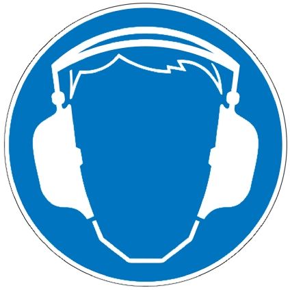 Brady Gebotszeichen Mit Piktogramm: Gehörschutz, PET Selbstklebend