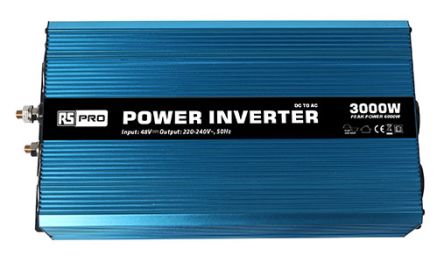 RS PRO Inverter Di Potenza, Ingresso 48V, Uscita 230V, 26.9A, 3000W, Connettore Universale