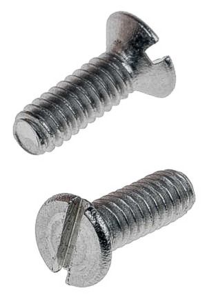 RS PRO Slot Countersunk A2 304 Stainless Steel Machine Screws DIN 963, M1.4x8mm