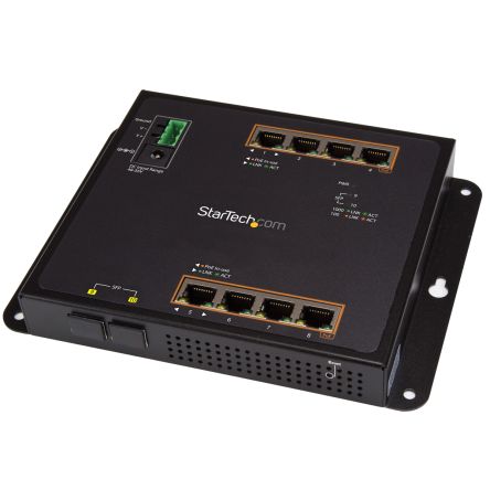 StarTech.com Ies101GP2SFW Ethernet-Switch Desktop PoE 8-Port Verwaltet 10/100/1000Mbit/s M 134 X 178 X 25mm