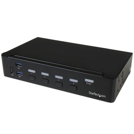StarTech.com KVM-Switch 4-Port 1 Videoausgänge HDMI 1 Displays USB 3,5 Mm Stereo 220 X 130 X 43mm