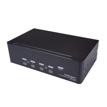 StarTech.com KVM-Switch 4-Port 2 Videoausgänge DisplayPort 2 Displays USB 3,5 Mm Stereo 127 X 215.9 X 63.5mm