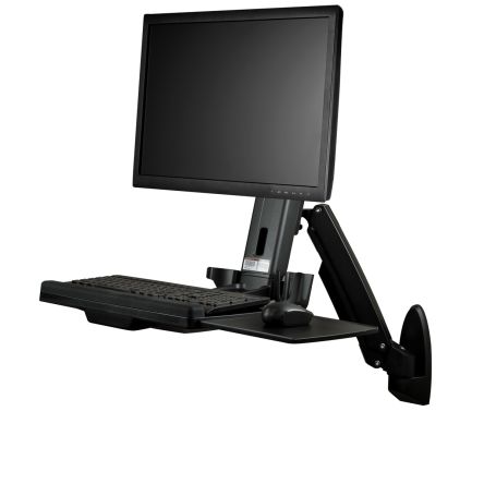 StarTech.com PC-Ablage Typ Sitz-Steh-Schreibtisch Für Die Wandmontage, Erweiterungsarm 24Zoll, Max. 8kg