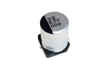 Panasonic ZC, SMD Hybrid Polymerkondensator 68μF ±20% / 50V Dc, Ø 8mm, -55°C → +125°C