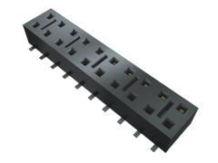 Samtec HLE Series Straight Through Hole Mount PCB Socket, 10-Contact, 2-Row, 2.54mm Pitch, Solder Termination